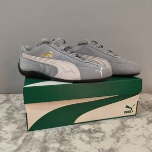 Puma Men's Speedcat OG Cool Mid Gray/White Suede Sneakers Size 8.5 New In Box